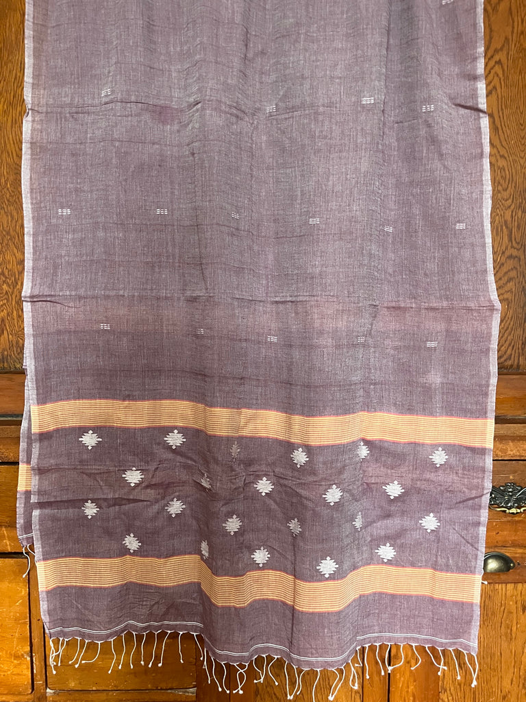 Handloom Jamdani Cotton Scarf #002