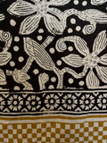 Yellow & Black Floral Sarong #003
