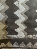 Grey Wide Zigzag Block Print Sarong