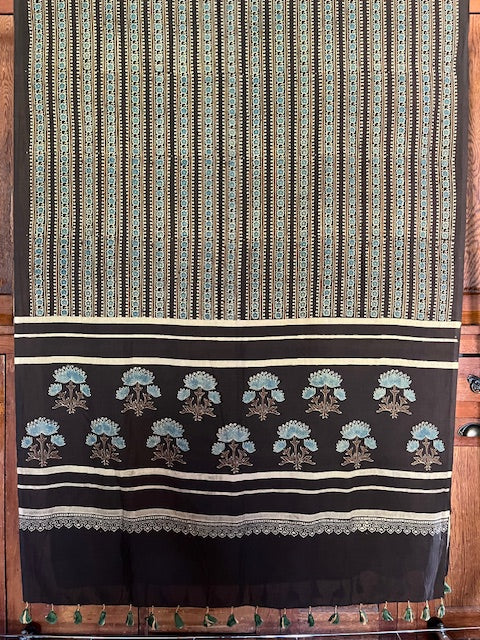 Vegetable Dye Block Print Sarong #001