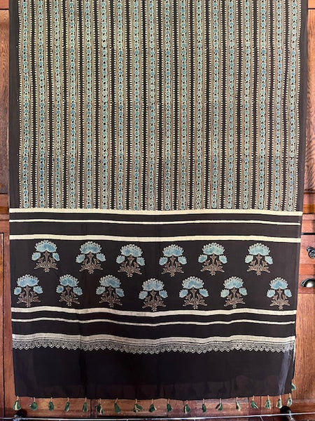 Vegetable Dye Block Print Sarong #001