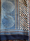 Ajrakh Indigo Check Sarong