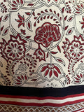 Madder & Black Floral Sarong #002