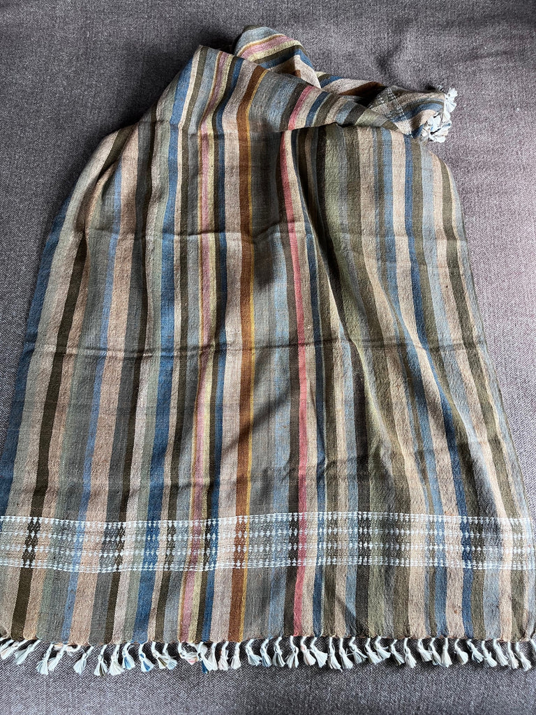 Handloom Indigenous Indian Wool Striped Throw