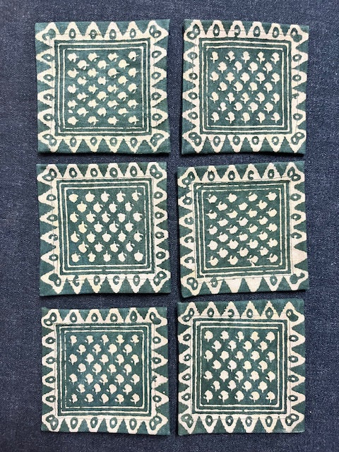 Block Print Drink Coaster #021