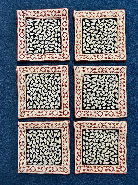 Block Print Drink Coaster #022