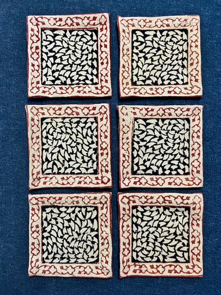 Block Print Drink Coaster #022