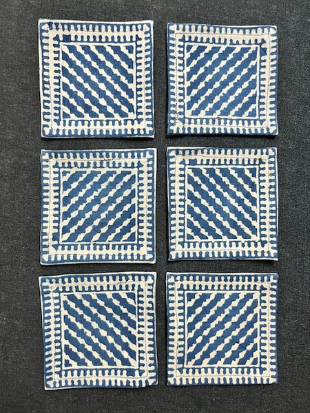 Block Print Drink Coaster #023