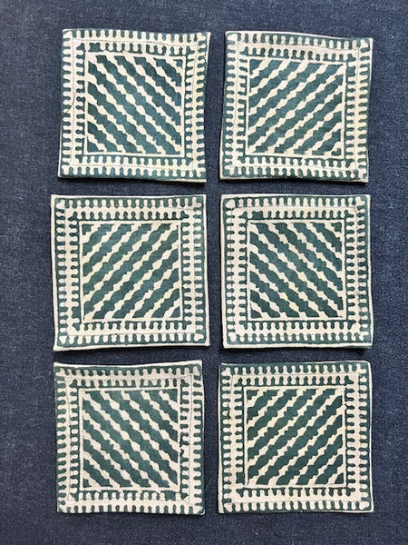 Block Print Drink Coaster #024