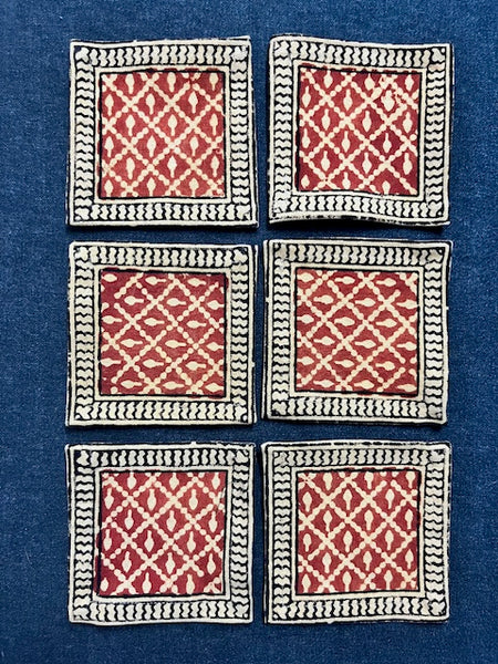 Block Print Drink Coaster #025