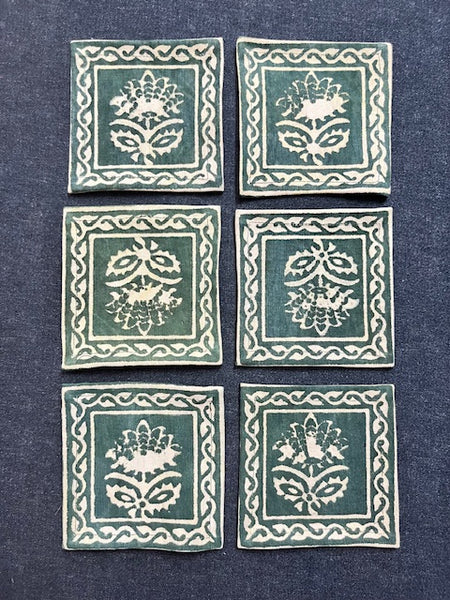 Block Print Drink Coaster #026