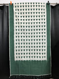 Ikat Green Triangles Cotton Sarong