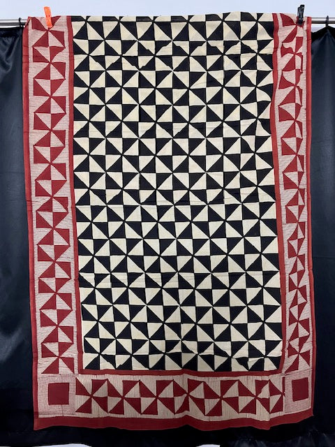 Madder & Black Triangles Sarong