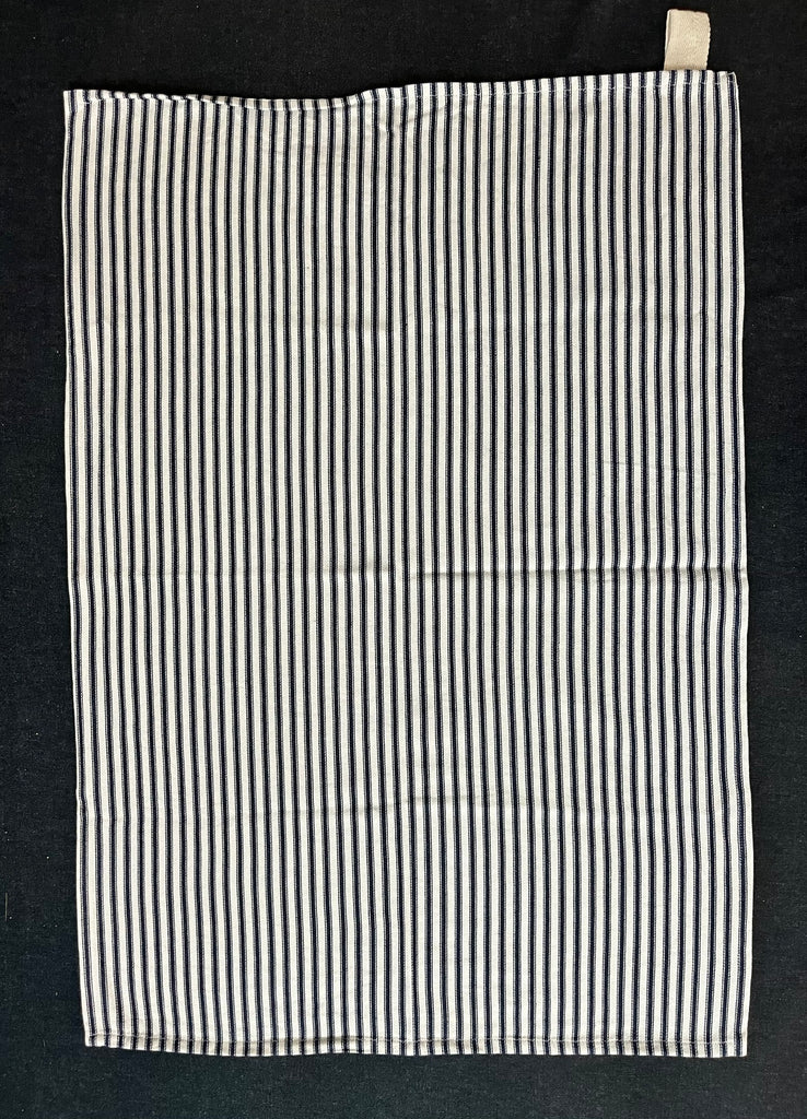 Blue Ticking Stripe Dish / Tea Towel #002