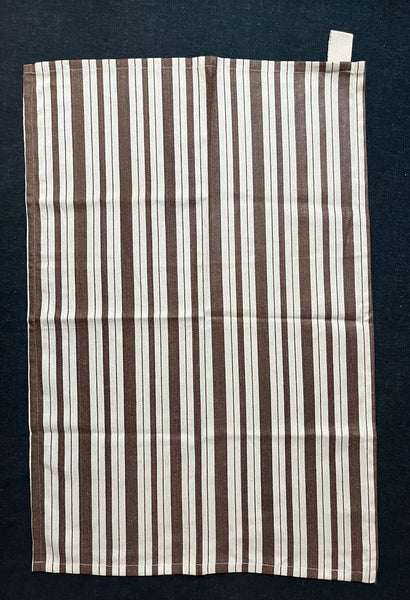 Brown Ticking Stripe Dish / Tea Towel #001
