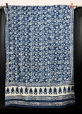 Indigo Floral Block Print Sarong