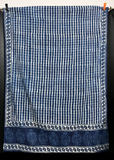 Indigo Plaid Block Print Sarong