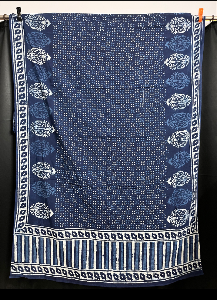 Indigo Stars Block Print Sarong