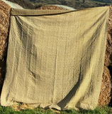Mustard Block Print Kantha Quilt