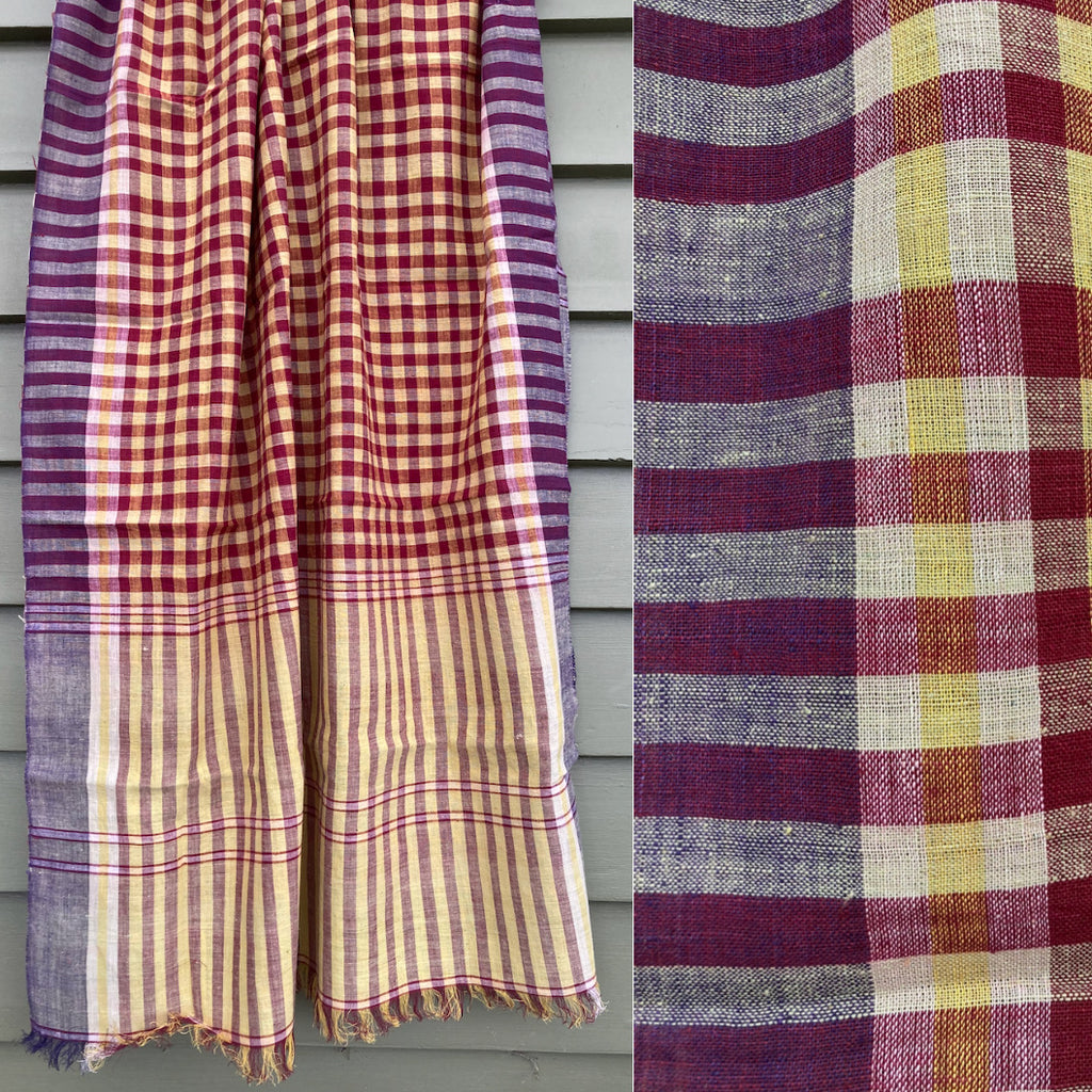 Khadi Check Scarf #002