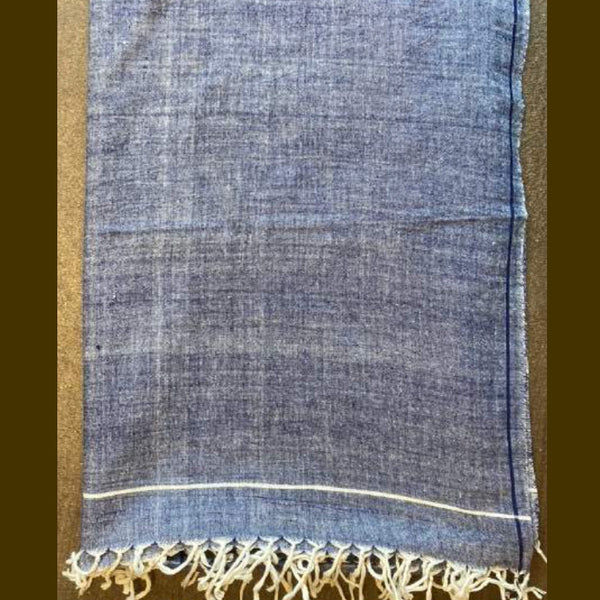 Flat Weave Khadi Towel - Blue