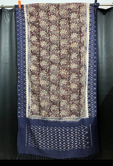 Kalamkari Printed Ikat Sarong #001