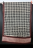 Madder Border & Black Large Spot Sarong
