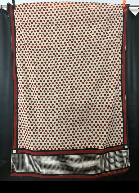 Madder Small Spot w/ Black Border Sarong