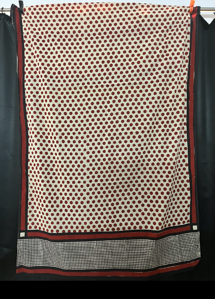 Madder Small Spot w/ Black Border Sarong
