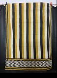Mustard & Black Wide Stripe Sarong