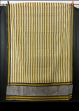 Mustard Fine Stripe & Black Border Sarong